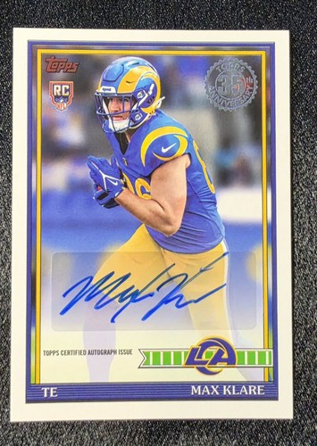 Max klare rookie card - rookie, auto