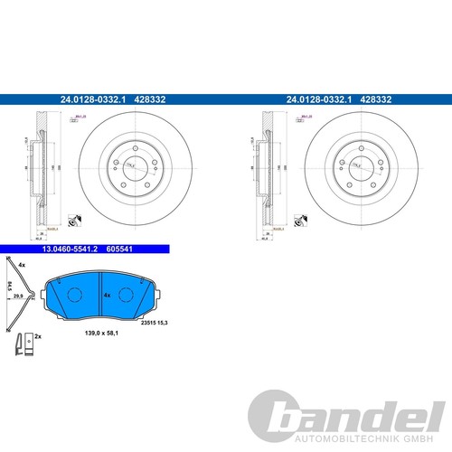 Dischi freno ate 320mm - freno,